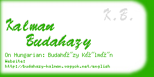 kalman budahazy business card